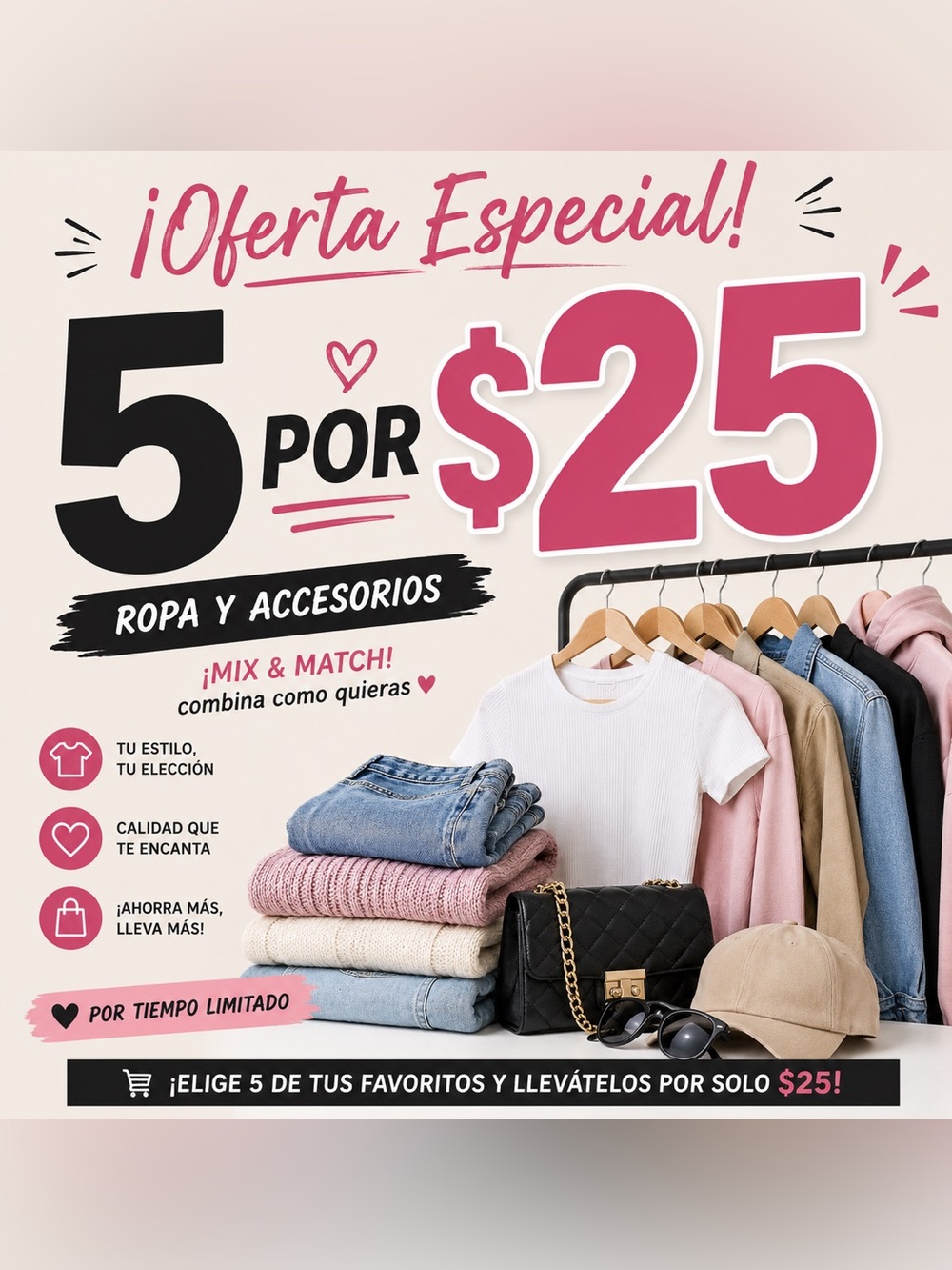 Oferta Especial 5 por $25 🌹